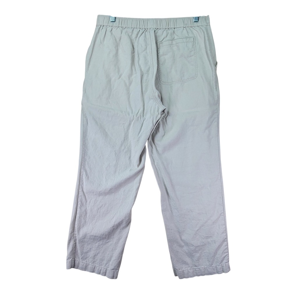 Cubavera Linen Blend Pants Mens 31x26 Beige Good Casual Drawstring Flat Front - Picture 2 of 5